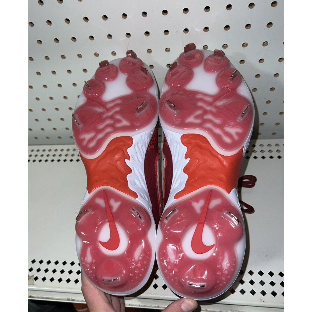 Nike Alpha Huarache Elite 4 Low Mens Metal Baseball Cleats Size 7.5 Red White - Picture 7 of 8